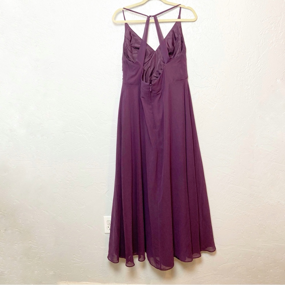 Azazie Plum Purple Spaghetti Strap Wedding Dress - Picture 5 of 8